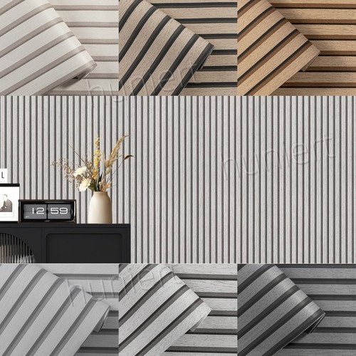 Wooden slat panelling - 3d,