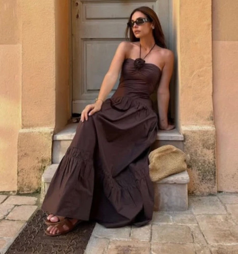 Zara poplin midi dress - zara,