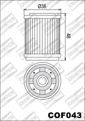 Cof043 oil filter champion - oil,