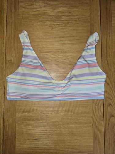 Pastel stripe padded bikini - pastel,