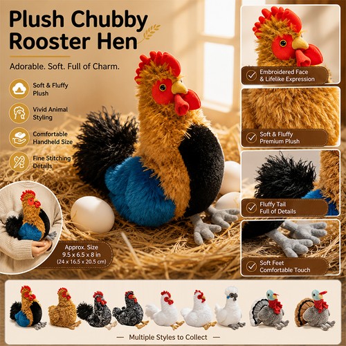 Chubby rooster hen - chubby, black-bone