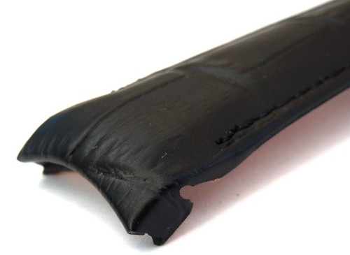 20mm 22mm black - black, crocodile