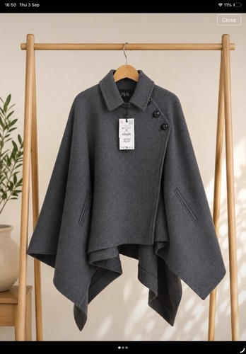 Zara bnwt charcoal - wool, blend