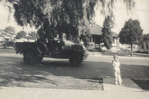 1950s little girl facing - 1950s, away
