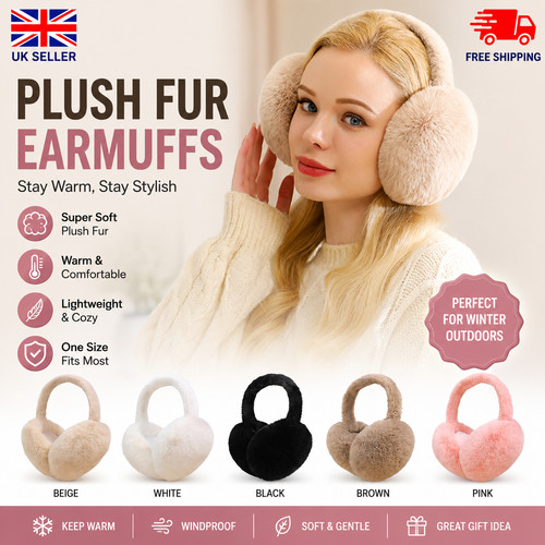 Winter warm fluffy - winter, earmuffs