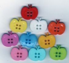10 x 18mm x 20mm Acrylic Apple