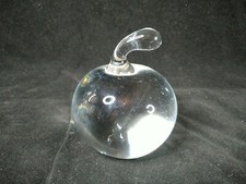 Clear Art Glass Apple