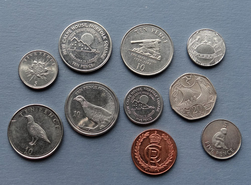 Gibraltar isle man coins - &,