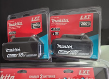 2 x Makita BL1860B-2 18V LXT