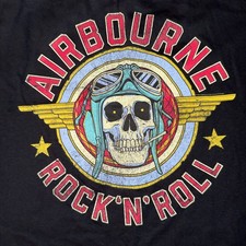 Airbourne Black Band T-Shirt L Rock 'N' Roll UK & European Campaign 2023 Tour