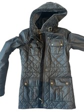 Belstaff Ladies Hooded Quilted Jacket Black Size 38 UK 8