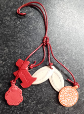 Radley Leather charm, dark red