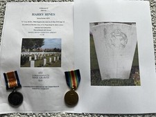 WW1 Medals Hines KIA Casualty