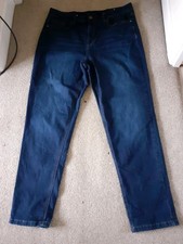 Tu Ladies Blue Straight Leg Jeans Size 16r