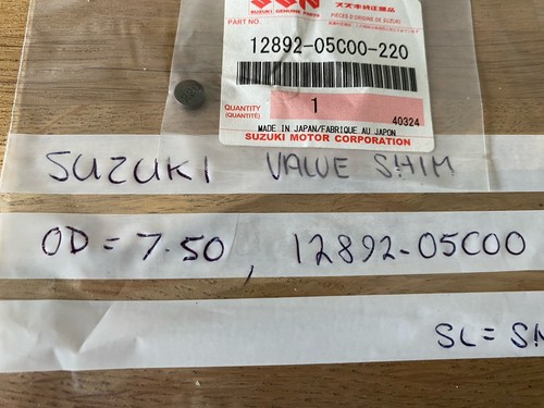 Suzuki valve tappet shim - t, =