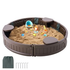 Sandbox with Cover Round Sand