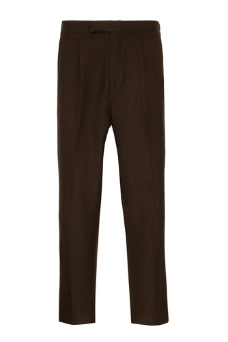 Brown herringbone wool - herringbone,