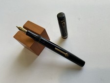 Burnham Vintage Black Fountain Pen 14k Gold Nib
