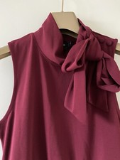 ASOS dress Pussy Bow Red Sleeveless size 10