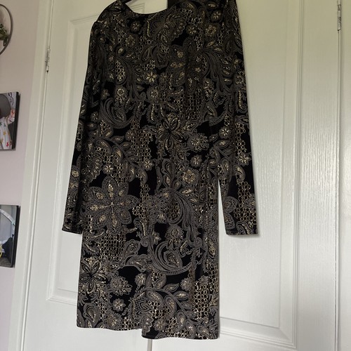 Black gold dress velvet - black, &