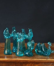 Recycled glass nativity - recycled,