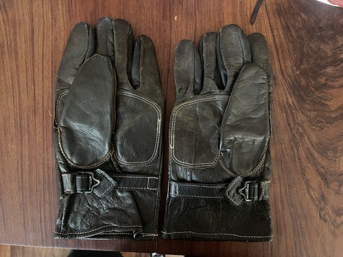Men leather gauntlets - leather,