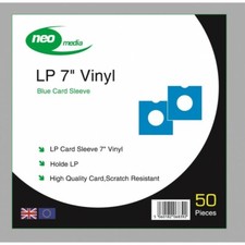 Pack of 50 x Blue 7 inch LP Record Album Card Sleeves/Covers High Quality 