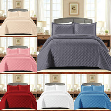 3 Piece Quilted Bedspread Bed