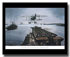 Fairey N9 Seaplane RAF fighters WW1 catapult aircraft carrier framed picture