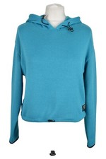 VICTORIAS SECRET PINK Blue Hoodie size XS Womens Pullover 100% Polyester