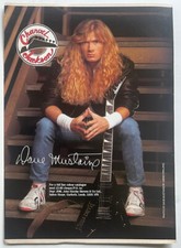 DAVE MUSTAINE - CHARVEL JACKSON 1992 full page UK magazine ad MEGADETH