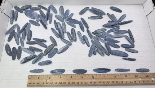 Polished blue kyanite - kyanite, blades