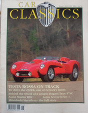 Car Classics Vintage August 1992 Car Magazine Advertising, Testa Rossa Ferrari