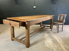 Rustic French Walnut Farmhouse Dining Table
