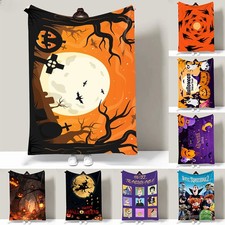 3D Cartoon Halloween Print Series Sleeping Blanket, Sofa Bed Sheet Blanket