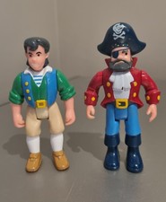 Pirate and Captain, From Mighty Voyager Pirate Ship 1995 Little Tikes Vintage 
