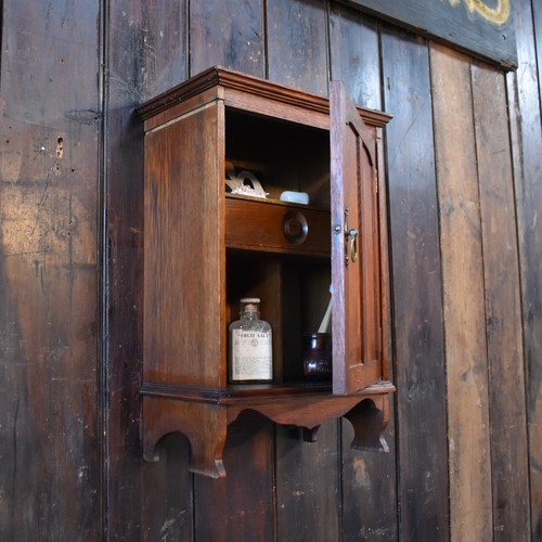 Antique oak wall cabinet - antique,