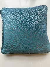 Osborne and Little Teal Cheetah Print Cushion Cover and Pad (30cm x 30cm)