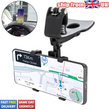 360° Universal Rotating Phone Holder Car Dashboard Mount Stand Cradle Clip on UK