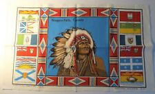 Niagara Falls Canada Native North American Indian Vintage Linen Tea Towel 