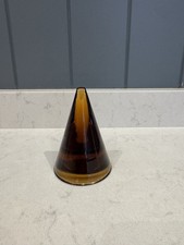 Ikea HJARTELIG Amber Glass Decor Jewellery Display Cone Conical Ornament 