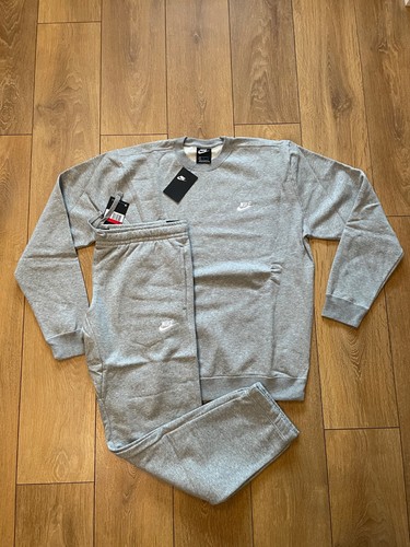 Nike crewneck tracksuit grey - tracksuit,
