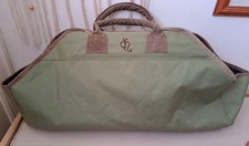 Esschert Green Canvas Log Sack Secrets Du Potager Waterproof Lining Suede Trim