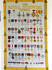 The Royal Hospital Chelsea Medals Collection Tea Towel 100% cotton new