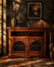Solid Wood TV Cabinet Heavy