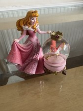 Disney Park Snow Globe Aurora Sleeping Beauty Princess - Rare