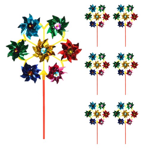 6pcs plastic windmill pinwheel - windmill,