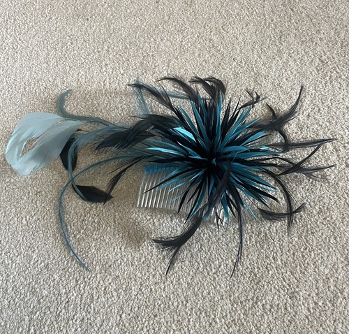 Blue black feather - &,