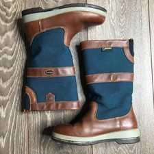 Dubarry shamrock goretex sailing boots brown/blue women’s size Uk 3 eu 35