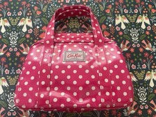 Cath Kidston Kids Polka Dot Box Bag Oilcloth Magenta Pink White Spots Handbag